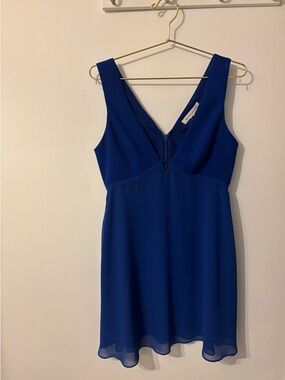BCBG Blue Chiffon Sleeveless Dress Size 4